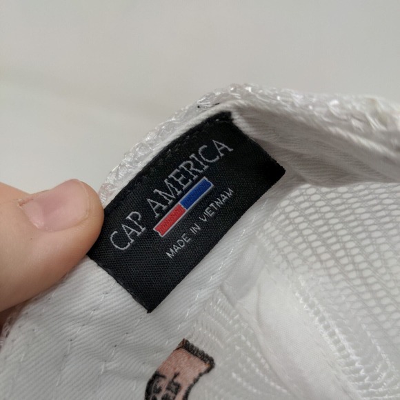 Cap America Men's Snapback Mesh Back Hat Gray White Embroidered Asphalt Logo - Picture 7 of 8